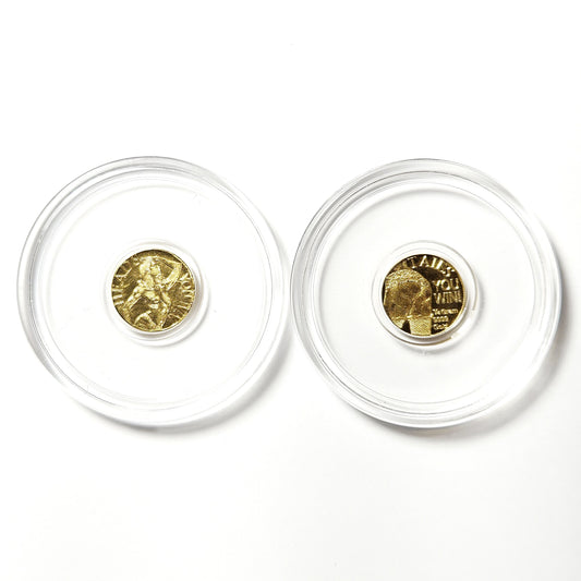 Heads & Tails 1/4 Gram .9999 Fine Gold Novelty Round (Sealed in Capsule)