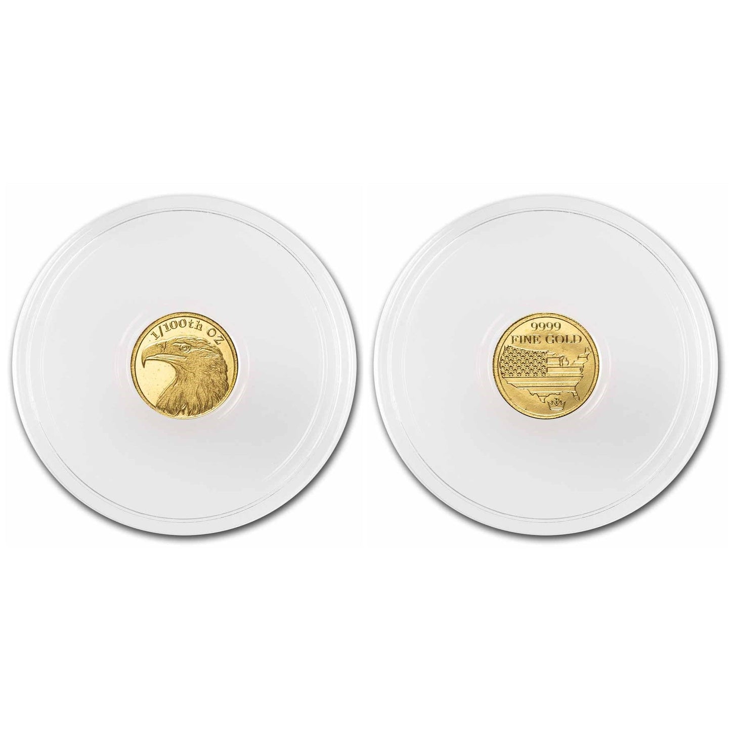 American Bald Eagle 1/100 Oz .9999 Fine Gold Round (Sealed in Capsule)