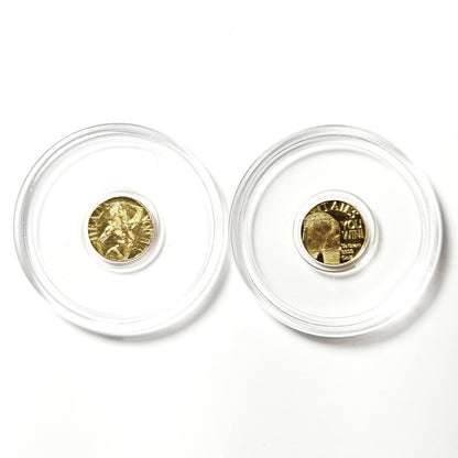Heads & Tails 1/4 Gram .9999 Fine Gold Novelty Round (Sealed in Capsule)