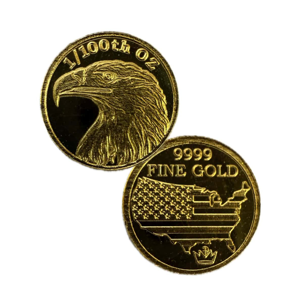 American Bald Eagle 1/100 Oz .9999 Fine Gold Round (Sealed in Capsule)