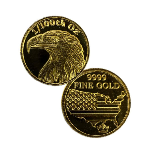 American Bald Eagle 1/100 Oz .9999 Fine Gold Round (Sealed in Capsule)