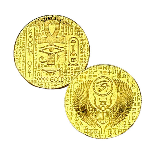 Egyptian Scarab 1/200 Oz .9999 Fine Gold Round (Sealed in Capsule)