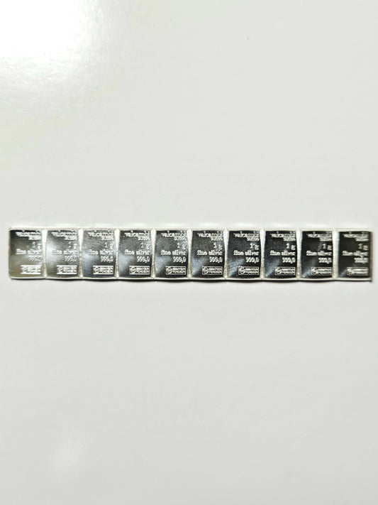 Valcambi 5x 1 Gram Bar * Buy 2x For 10g or 4x For 20g If Listed