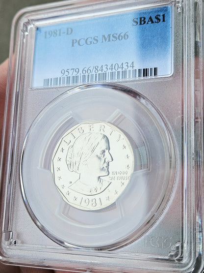 1981-D PCGS MS66 Susan B Anthony SBA Dollar #0434