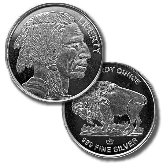 Buffalo 1/10 Oz .999 Fine Silver Round