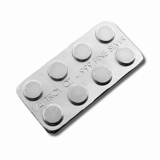 Building Block 1/4 Oz .999 Fine Silver Bar 2x4