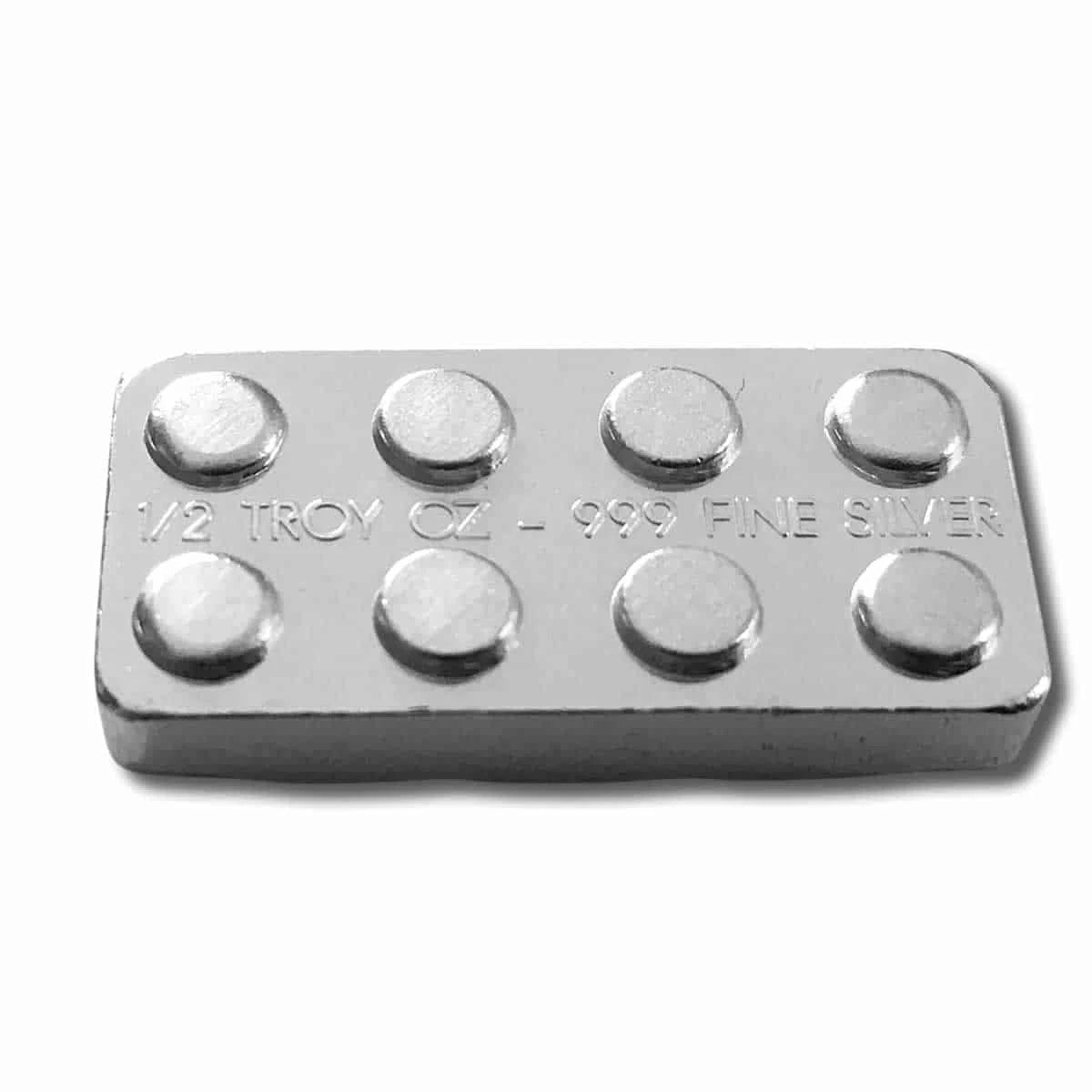 Building Block 1/2 Oz .999 Fine Silver Bar 2x4