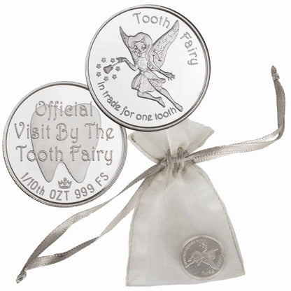 Official Visit by the Tooth Fairy with Gift Bag 1/10 Oz .999 Fine Silver