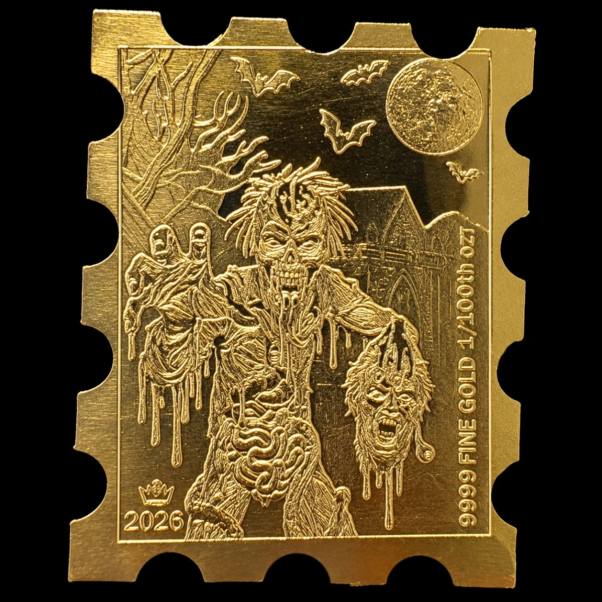 Crypt Walker Corpse 1/100 Oz .9999 Fine Gold Stamp (Limited Edition)