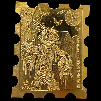 Crypt Walker Corpse 1/100 Oz .9999 Fine Gold Stamp (Limited Edition)