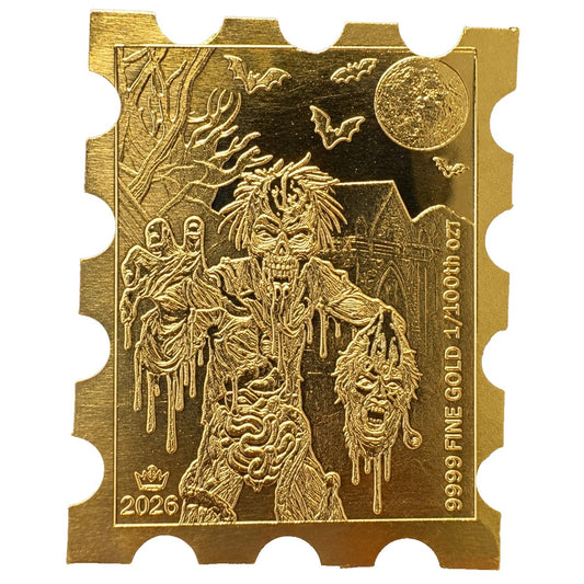 Crypt Walker Corpse 1/100 Oz .9999 Fine Gold Stamp (Limited Edition)