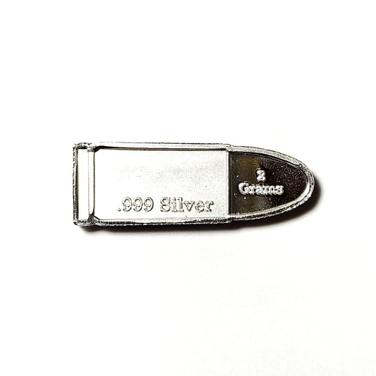 Bullet 2 Grams .999 Fine Silver Bar