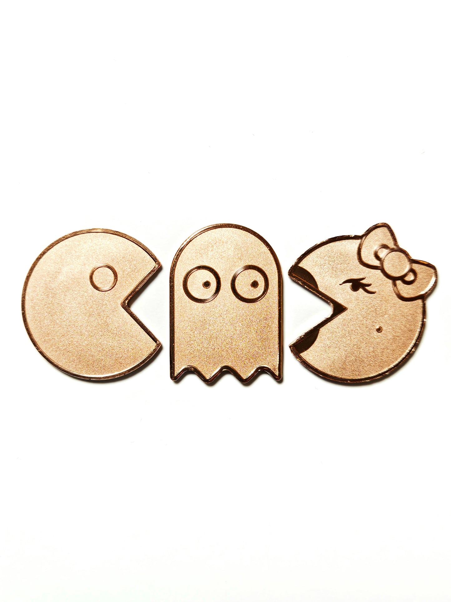 Pac Man, Ghost, & Ms Pac Man 5 Grams .999 Fine Copper Novelty Rounds 3 Piece Set