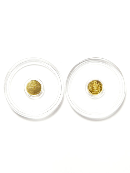 Egyptian Eye of Ra 1/500 Oz .9999 Fine Gold Round (Sealed in Capsule)
