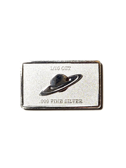 Planets & Solar System With Color 1/10 Oz .999 Fine Silver Space Bar 🪐