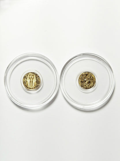 Egyptian King Tut 1/200 Oz .9999 Fine Gold Round (Sealed in Capsule)