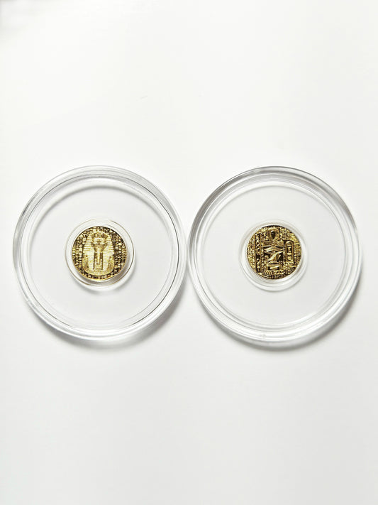 Egyptian King Tut 1/200 Oz .9999 Fine Gold Round (Sealed in Capsule)