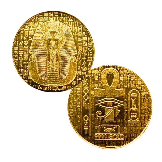 Egyptian King Tut 1/200 Oz .9999 Fine Gold Round (Sealed in Capsule)