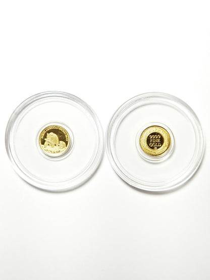 North American Brown Bear 1/2 Gram .9999 Fine Gold Round (Sealed in Capsule)