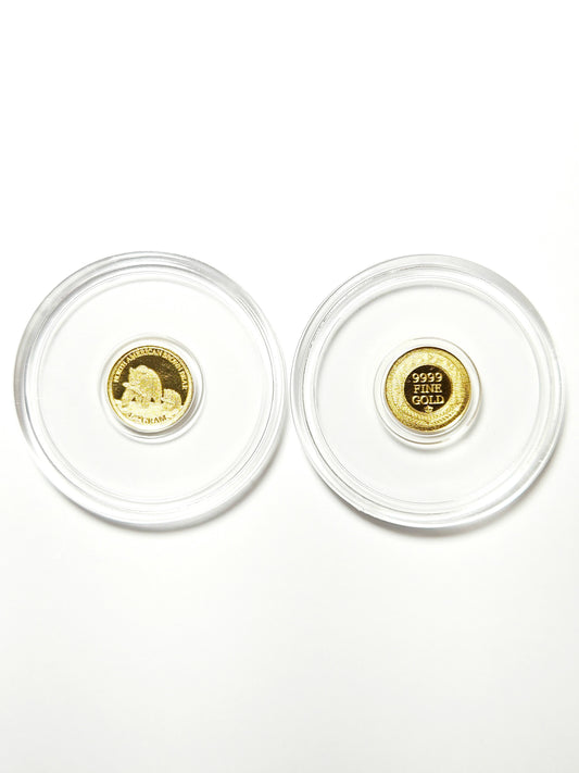 North American Brown Bear 1/2 Gram .9999 Fine Gold Round (Sealed in Capsule)