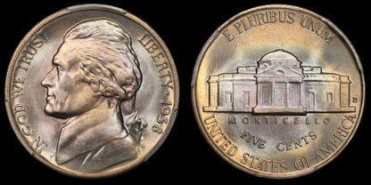 1938-D PCGS MS66FS Toned Jefferson Nickel