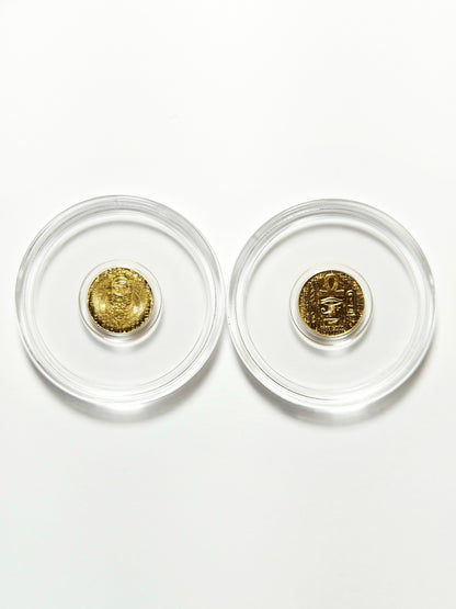 Egyptian Scarab 1/200 Oz .9999 Fine Gold Round (Sealed in Capsule)