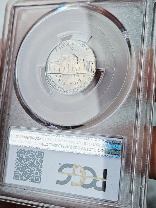 1944-S PCGS MS67 Toned Jefferson Nickel