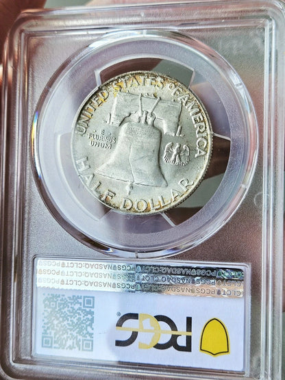 1959 PCGS MS65 FBL Toned Franklin Half Dollar DDR FS-801