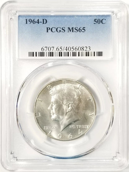 1964-D PCGS MS65 Toned Kennedy Half Dollars