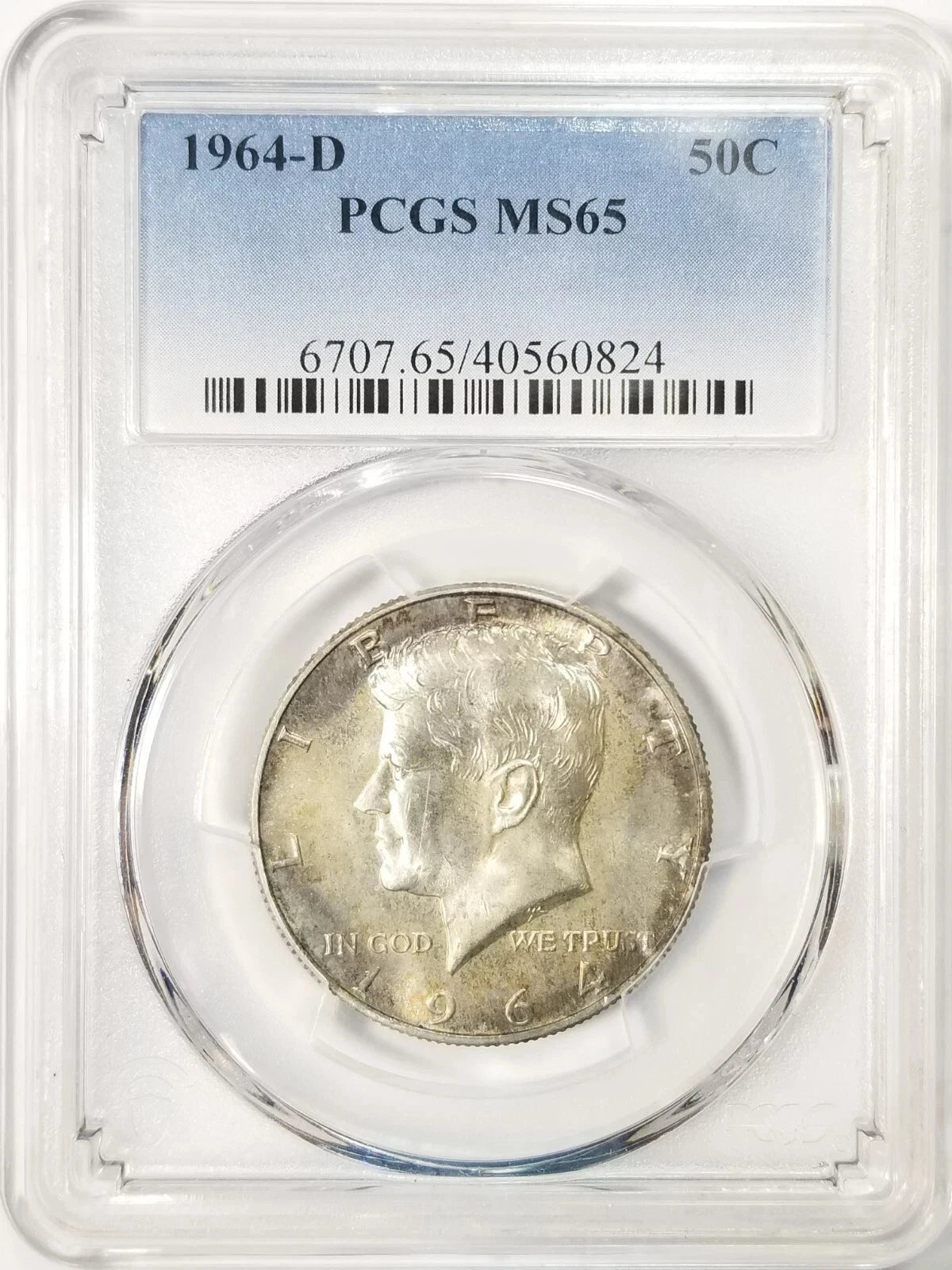 1964-D PCGS MS65 Toned Kennedy Half Dollars